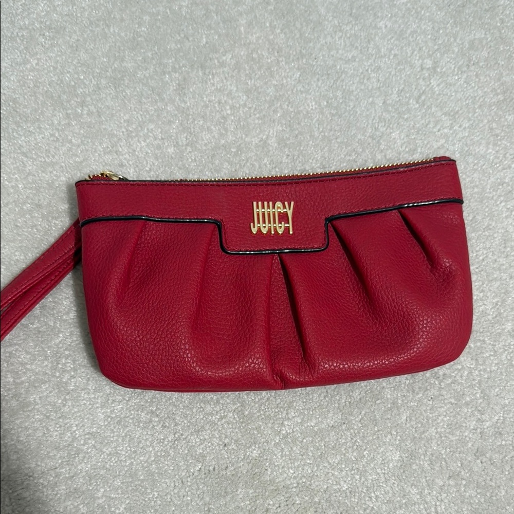 Juicy Couture Red Pleated Clutch